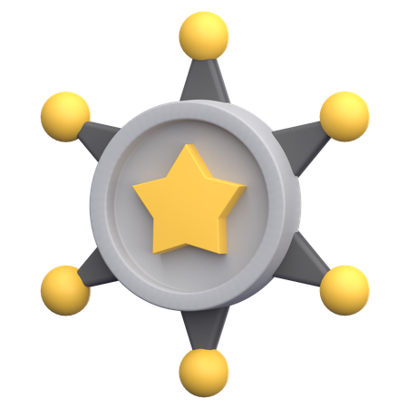 Distintivo de xerife  3D Icon