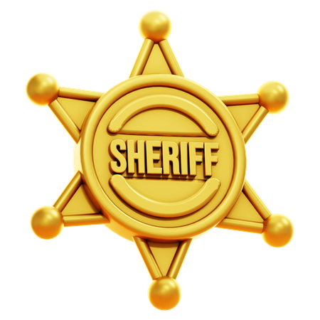 Distintivo de xerife  3D Icon
