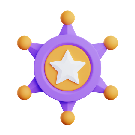 Distintivo de xerife  3D Icon