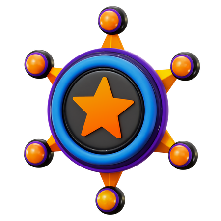 Distintivo de xerife  3D Icon