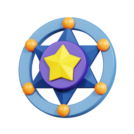 Distintivo de xerife  3D Icon