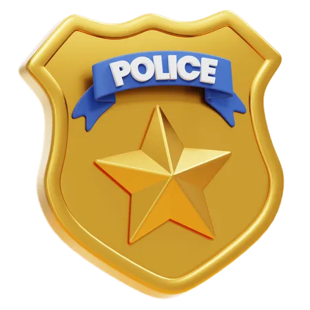 Distintivo de polícia  3D Icon