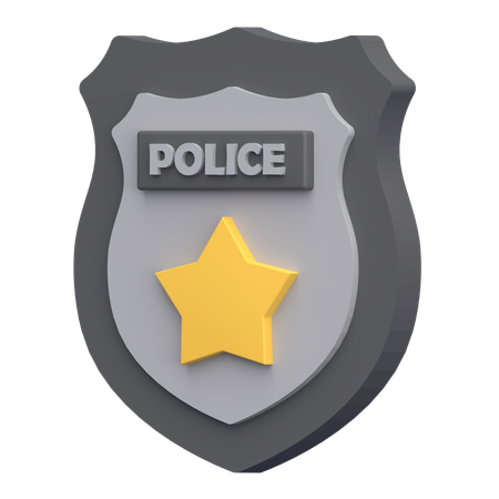 Distintivo de polícia  3D Icon