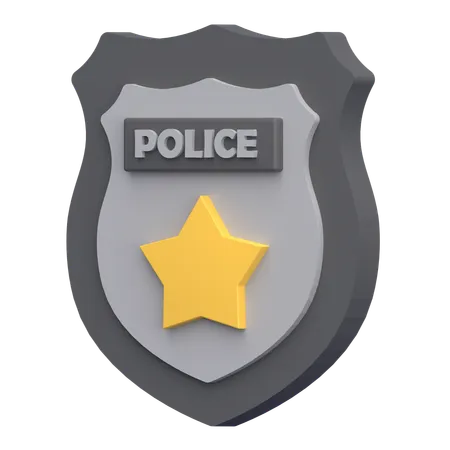 Distintivo de polícia  3D Icon