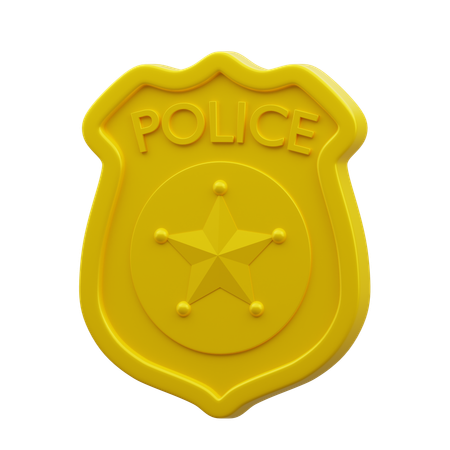 Distintivo de polícia  3D Icon