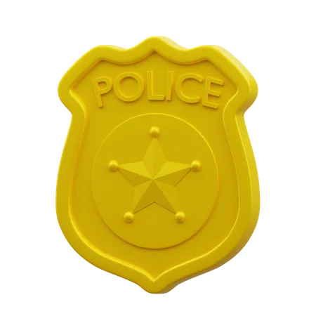 Distintivo de polícia  3D Icon