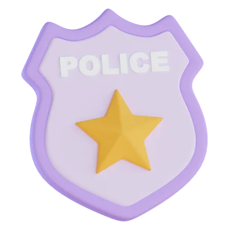 Distintivo de polícia  3D Icon