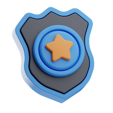 Distintivo de polícia  3D Icon