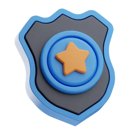 Distintivo de polícia  3D Icon