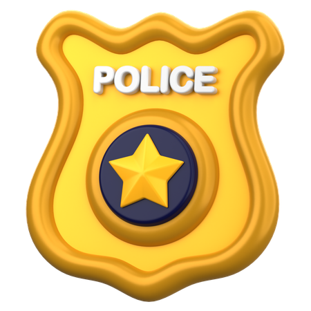 Distintivo de polícia  3D Icon