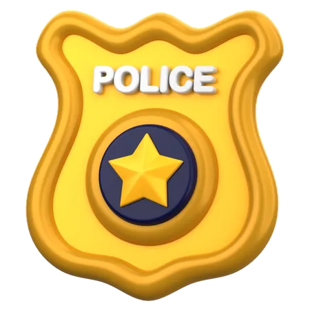 Distintivo de polícia  3D Icon