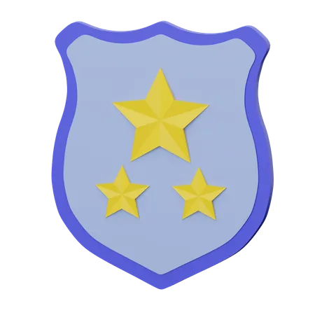 Distintivo de polícia  3D Icon