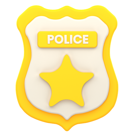 Distintivo de polícia  3D Icon