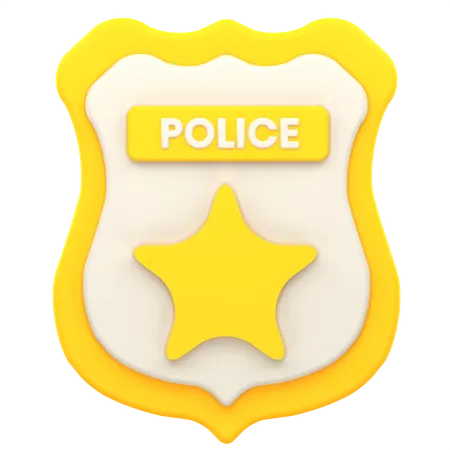 Distintivo de polícia  3D Icon