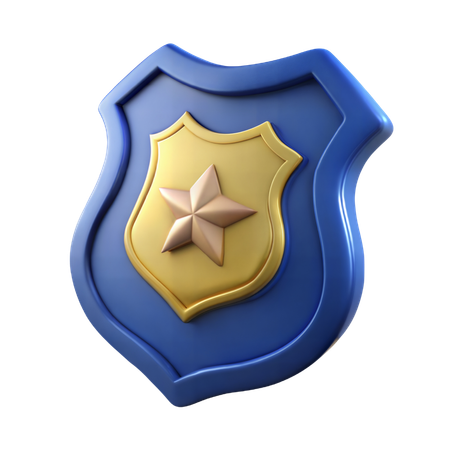 Distintivo de polícia  3D Icon