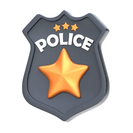 Distintivo de polícia  3D Icon