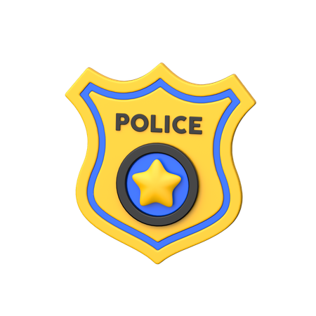 Distintivo de polícia  3D Icon