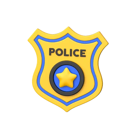 Distintivo de polícia  3D Icon