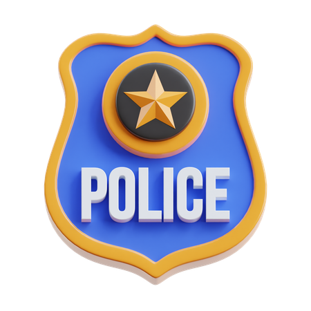 Distintivo de polícia  3D Icon