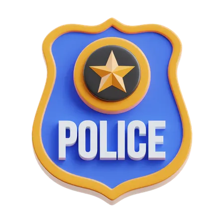 Distintivo de polícia  3D Icon