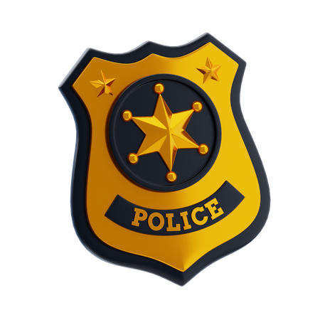 Distintivo de polícia  3D Icon