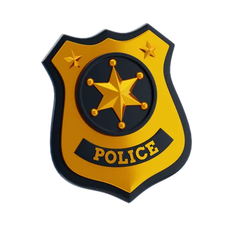 Distintivo de polícia  3D Icon