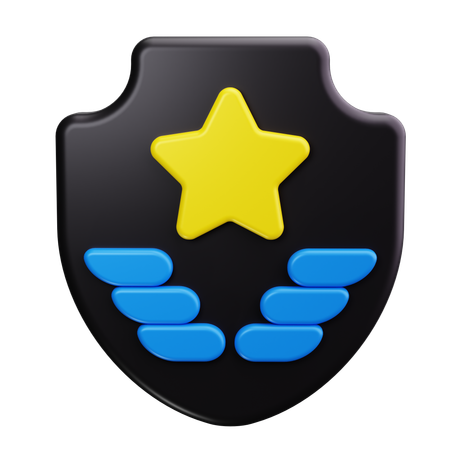 Distintivo de polícia  3D Icon