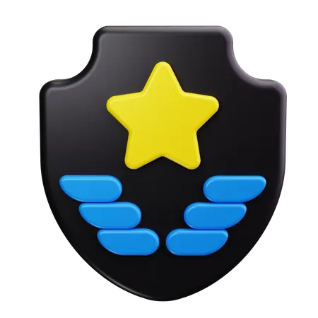 Distintivo de polícia  3D Icon