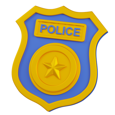 Distintivo de polícia  3D Icon