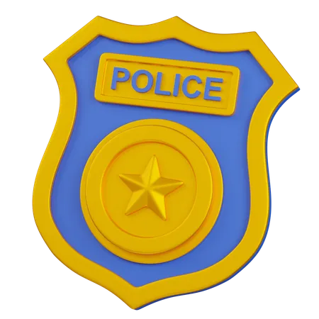 Distintivo de polícia  3D Icon