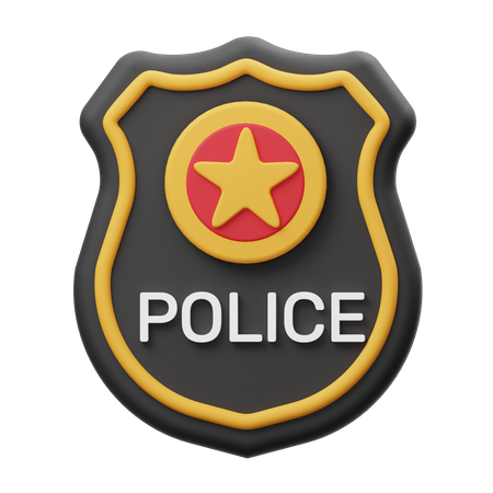 Distintivo de polícia  3D Illustration