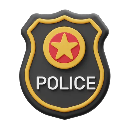 Distintivo de polícia  3D Illustration