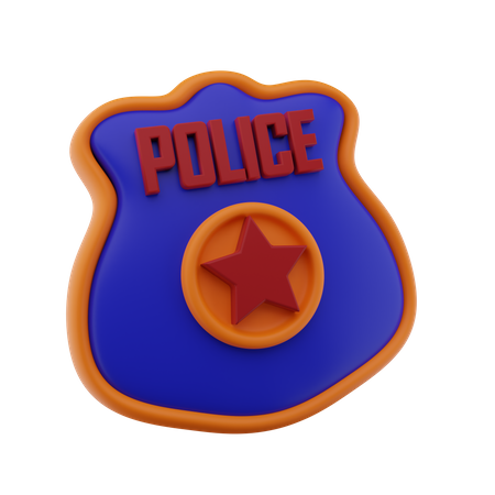 Distintivo de polícia  3D Icon