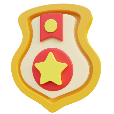 Distintivo de polícia  3D Icon