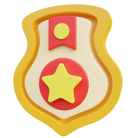 Distintivo de polícia  3D Icon