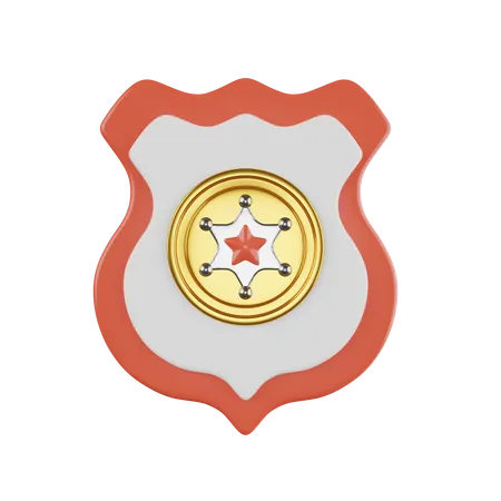 Distintivo de polícia  3D Icon