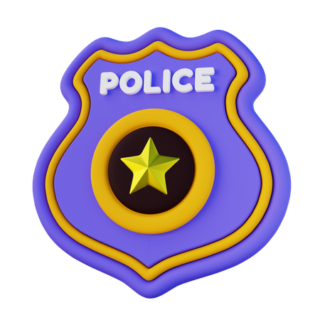 Distintivo de polícia  3D Icon