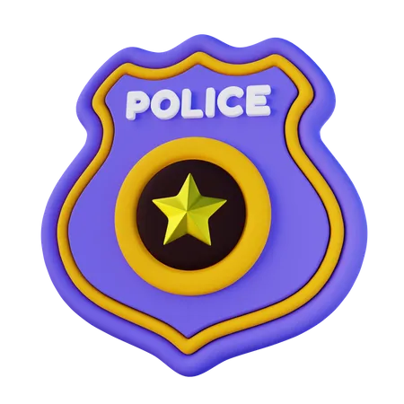 Distintivo de polícia  3D Icon