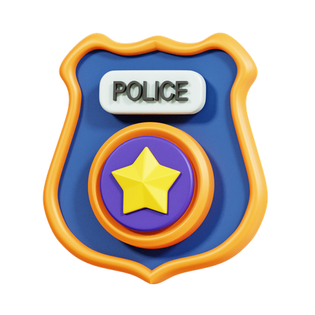 Distintivo de polícia  3D Icon