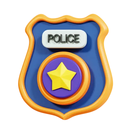 Distintivo de polícia  3D Icon