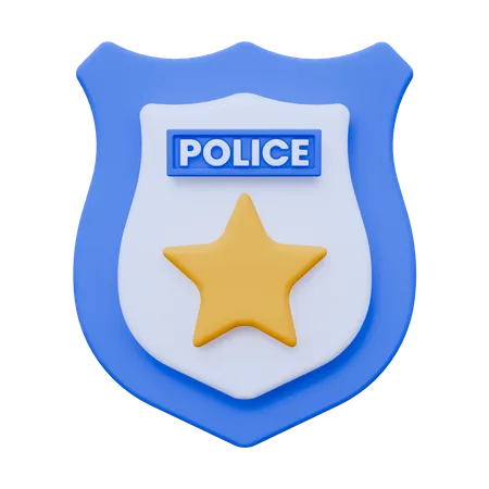 Distintivo de polícia  3D Icon