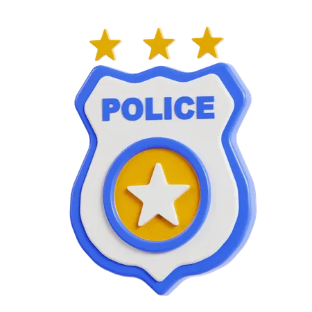 Distintivo de polícia  3D Icon