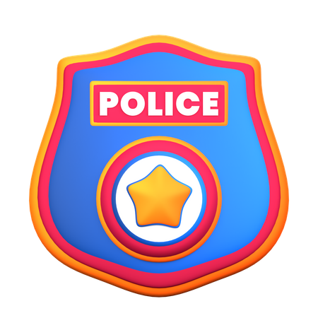 Distintivo de polícia  3D Icon