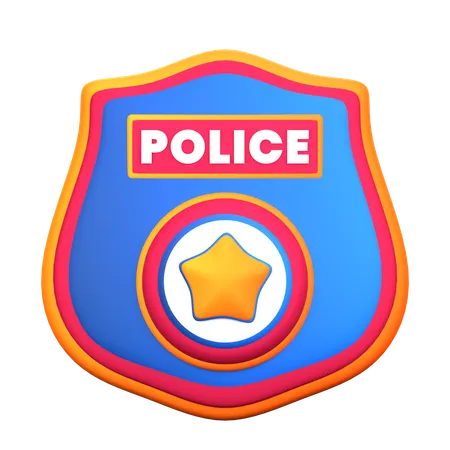 Distintivo de polícia  3D Icon