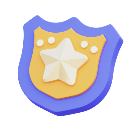 Distintivo de polícia  3D Icon