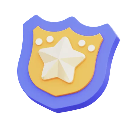 Distintivo de polícia  3D Icon