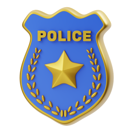 Distintivo de polícia  3D Icon