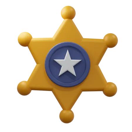 Distintivo de polícia  3D Icon