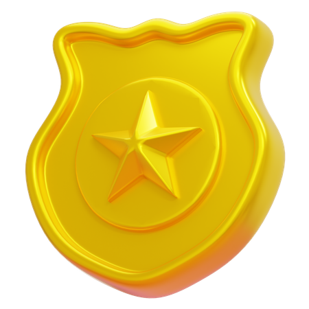 Distintivo de polícia  3D Icon