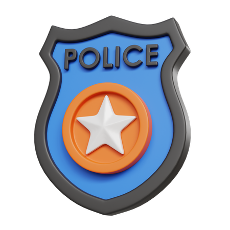 Distintivo de polícia  3D Icon